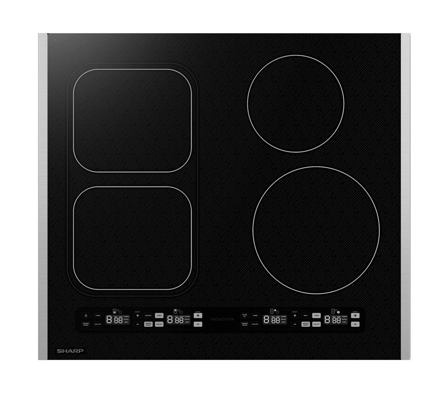 Sharp SCH2443GB Sharp 24 In. Induction Cooktop With Side Accessories