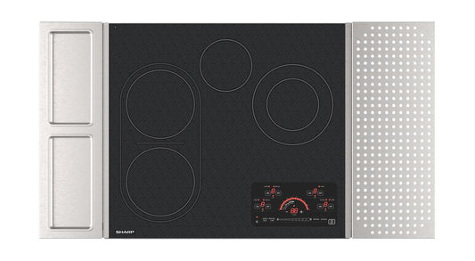 Sharp SCR2442FB 24 In. Drop-In Radiant Cooktop With Side Accessories