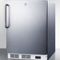 Summit VT65MLCSSADA Ada Compliant Built-In Medical All-Freezer Capable Of -25 C Operation, With Lock, Stainless Steel Door, Towel Bar Handle, And White Cabinet