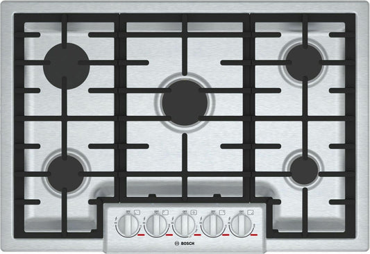 Bosch NGMP056UC Benchmark 30" Gas Cooktop, 5 Burners, Stainless Steel