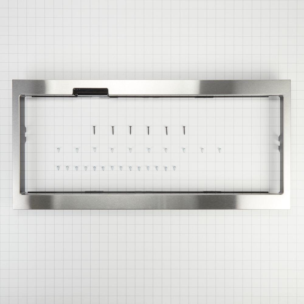 Maytag W11451314 Built-In Low Profile Microwave Slim Trim Kit With Pocket Handle, Stainless Steel