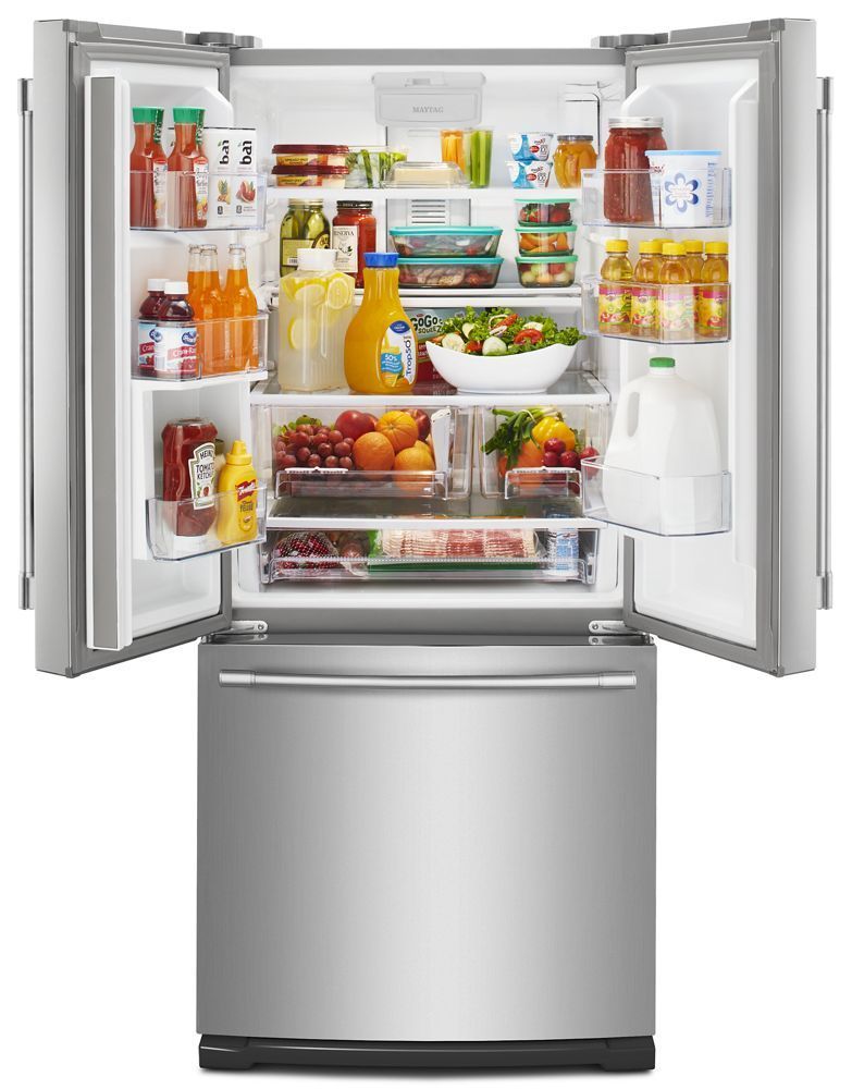 Maytag MFW2055FRZ 30-Inch Wide French Door Refrigerator With Exterior Water Dispenser- 20 Cu. Ft.