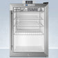 Summit SCR312LNZ Commercially Approved Compact Nutrition Center Series Glass Door All-Refrigerator With Front Lock And Digital Temperature Display