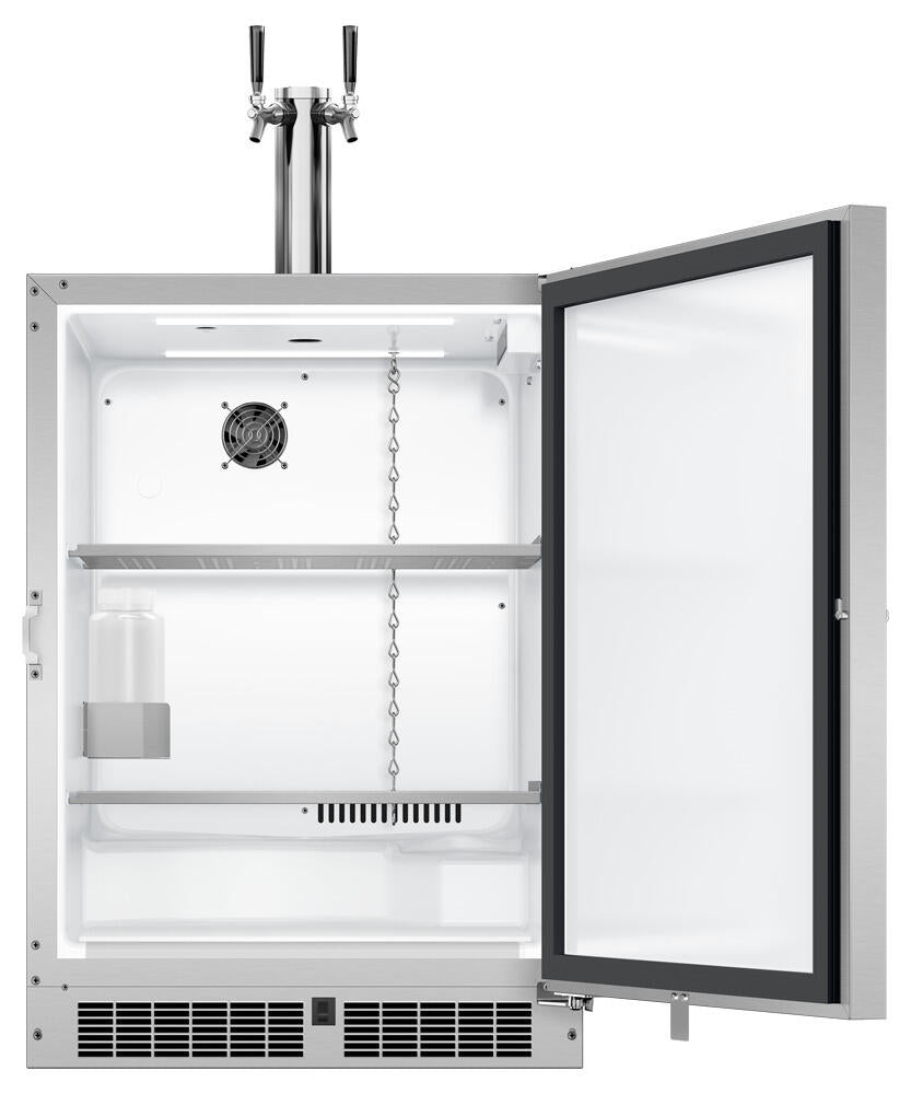 Dcs RF24BTR2 24" Outdoor Beer Dispenser, Dual Tap, Right Hinge