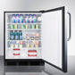 Summit FF7LBLCSSADA Ada Compliant Built-In Undercounter All-Refrigerator For General Purpose Or Commercial Use, Auto Defrost W/Ss Wrapped Exterior, Towel Bar Handle, And Lock