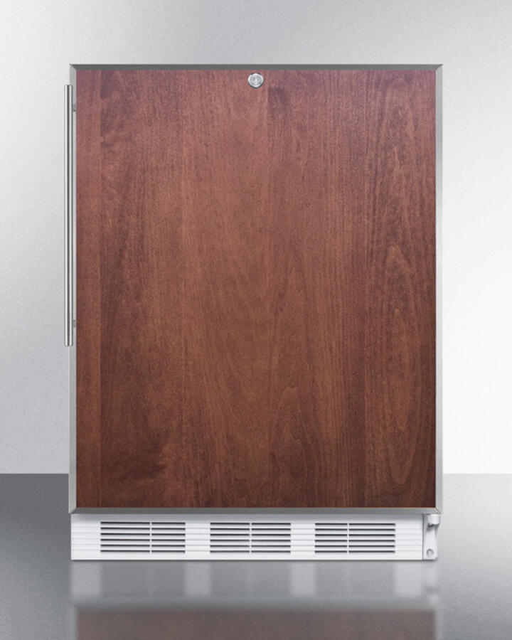 Summit AL650LBIFR Built-In Undercounter Ada Compliant Refrigerator-Freezer For General Purpose Use, W/Dual Evaporator Cooling, Lock, Ss Frame For Slide-In Panels, White Cabinet