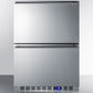 Summit SCFF532D Built-In Undercounter Two-Drawer All-Freezer With Frost-Free Operation, Stainless Steel Construction, And Panel-Ready Drawer Fronts