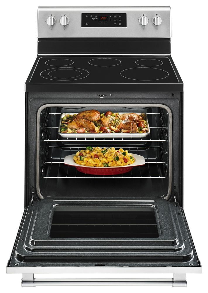 Maytag MER6600FZ 30-Inch Wide Electric Range With Shatter-Resistant Cooktop - 5.3 Cu. Ft.