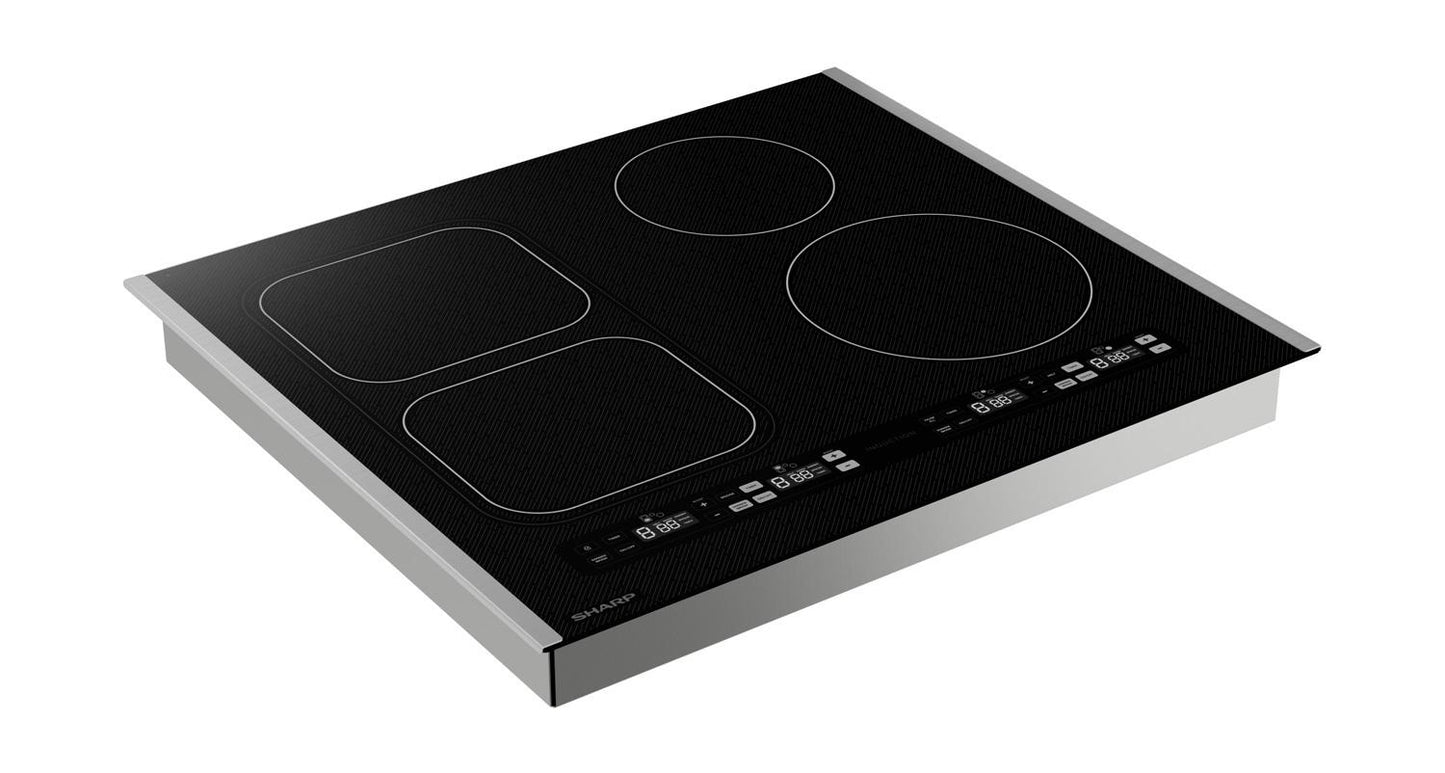 Sharp SCH2443GB Sharp 24 In. Induction Cooktop With Side Accessories