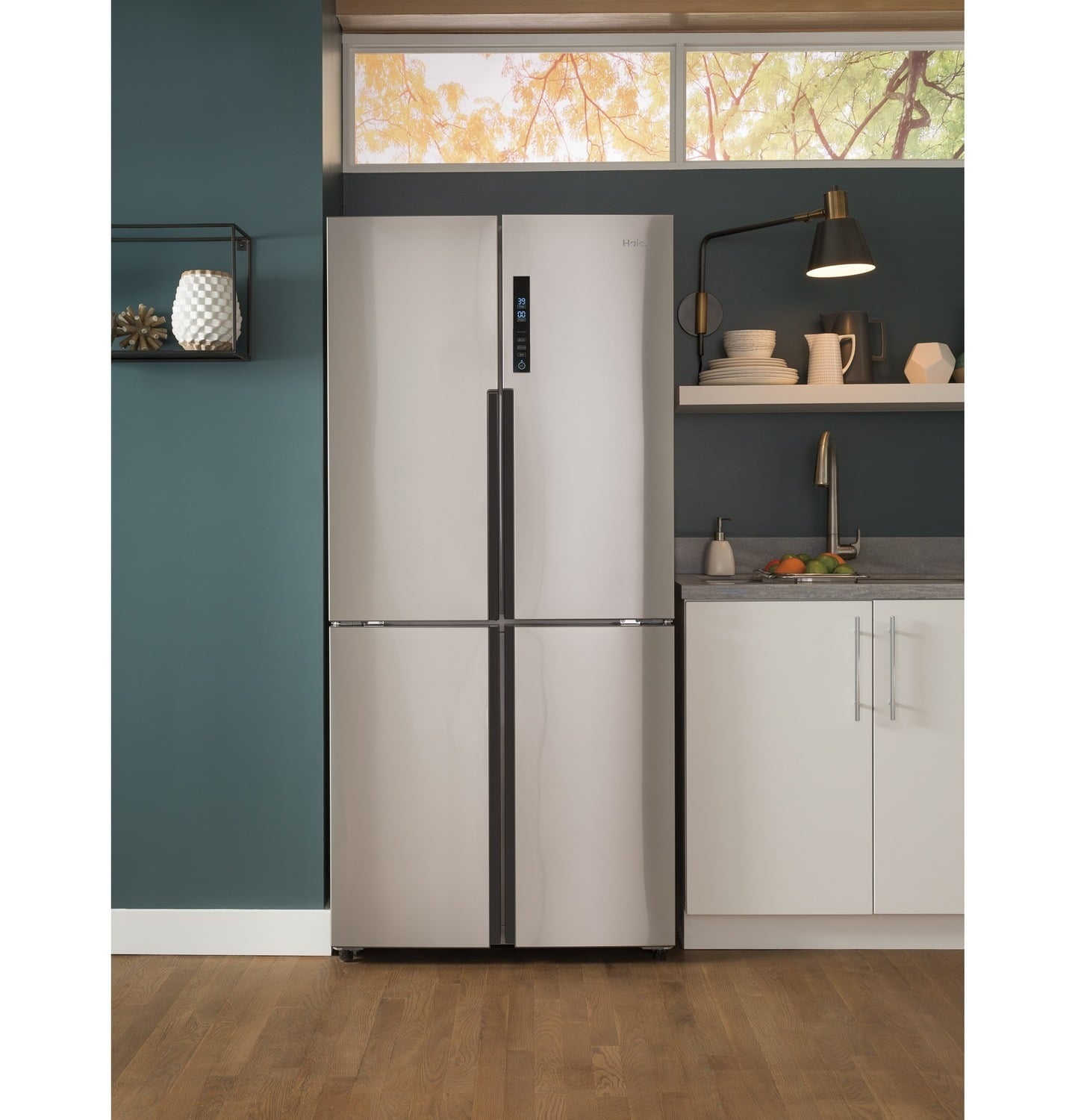 Haier HRQ16N3BGS 16.4 Cu. Ft. Quad Door Refrigerator
