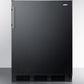 Summit CT663B Freestanding Counter Height Refrigerator-Freezer For Residential Use, Cycle Defrost With Deluxe Interior And Black Finish