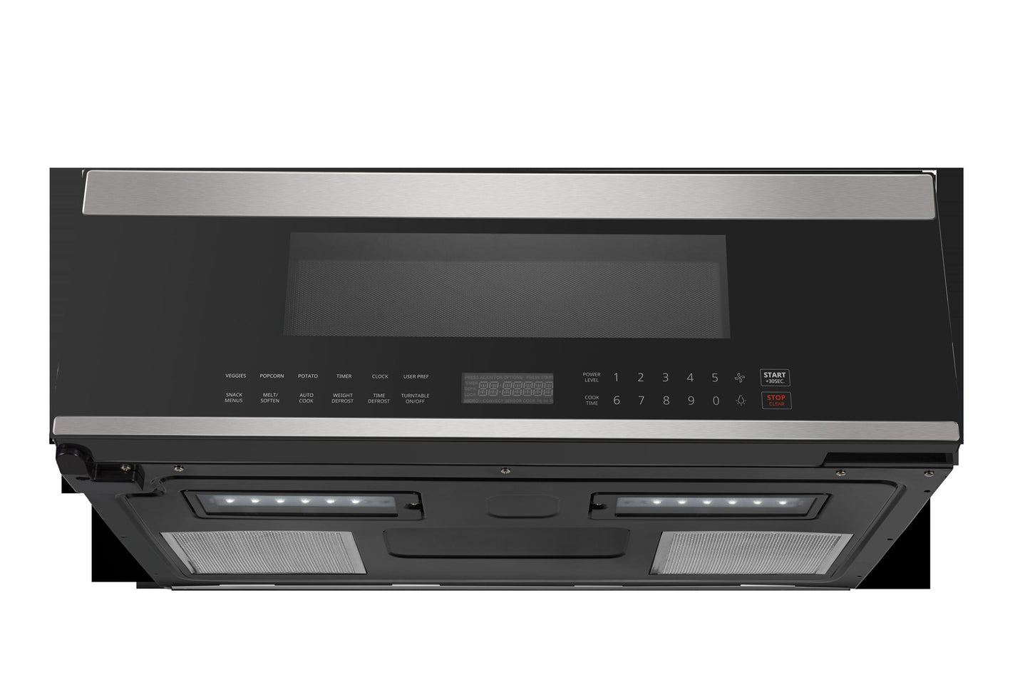 Xo Appliance XOOTR30LPS 30"W Otr 1000W 400Cfm 1.2 Cu Ft - Low Profile Black Glass