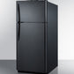 Summit BKRF21B 21 Cu.Ft. Break Room Refrigerator-Freezer In Black With Nist Calibrated Alarm/Thermometers