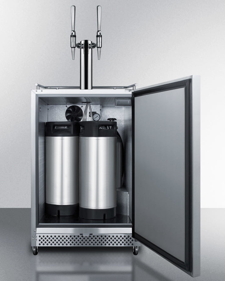 Summit SBC695OSNCFTWIN 24" Wide Built-In Outdoor Coffee Kegerator