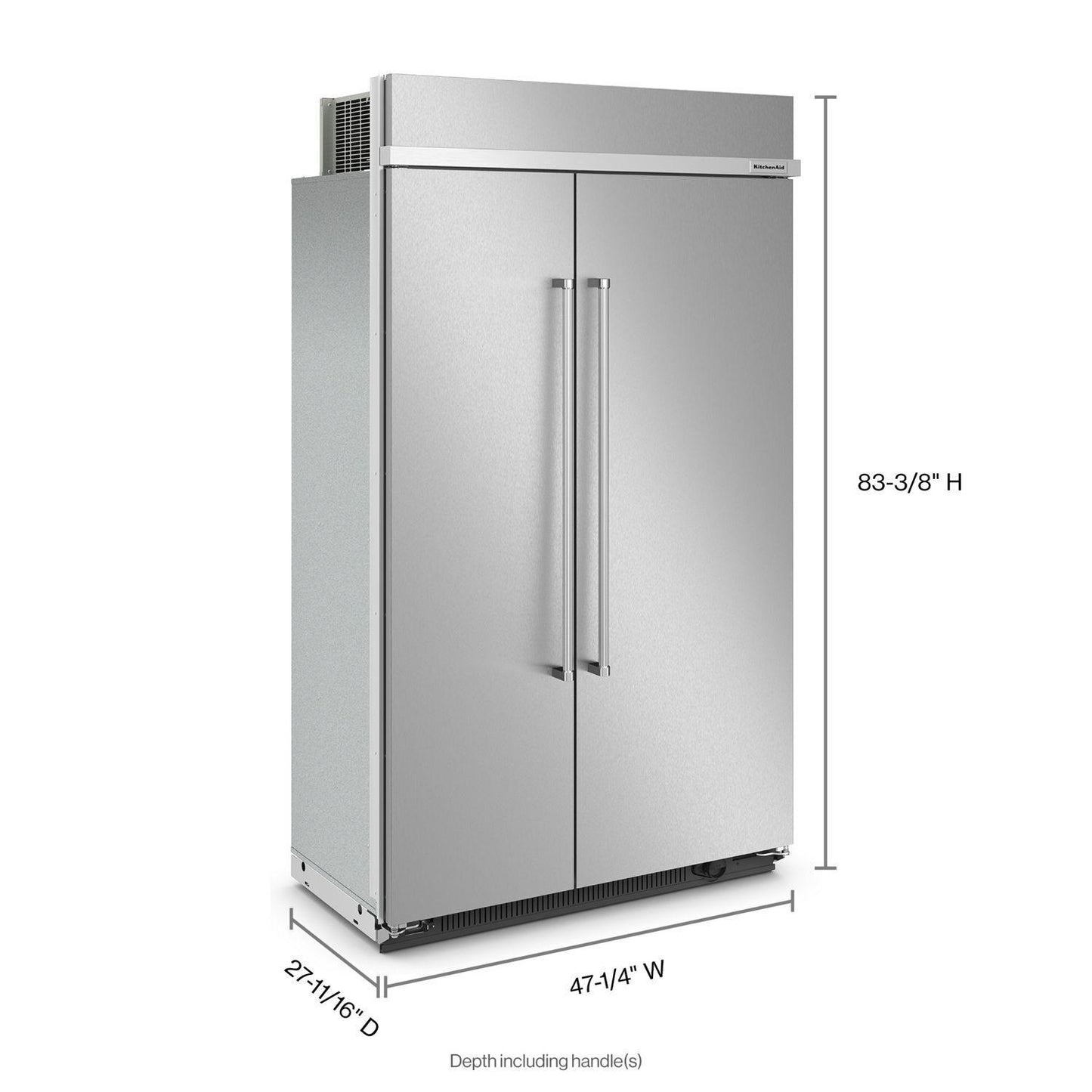Kitchenaid KBSN708MPS 30 Cu. Ft. 48" Built-In Side-By-Side Refrigerator With Printshield&#8482; Finish - Stainless Steel With Printshield&#8482; Finish