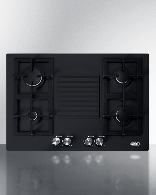 Summit GC432B 30" Wide 4-Burner Gas Cooktop