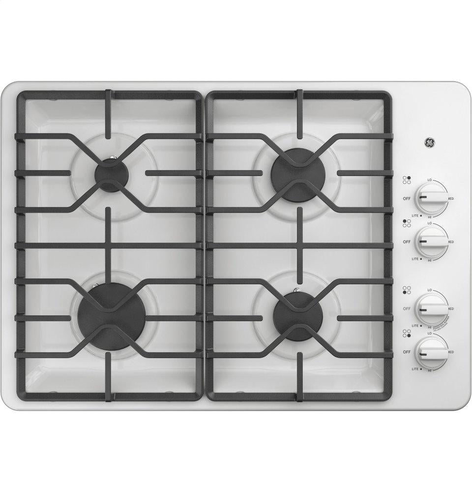 Ge Appliances JGP3030DLWW Ge® 30" Built-In Gas Cooktop With Dishwasher-Safe Grates