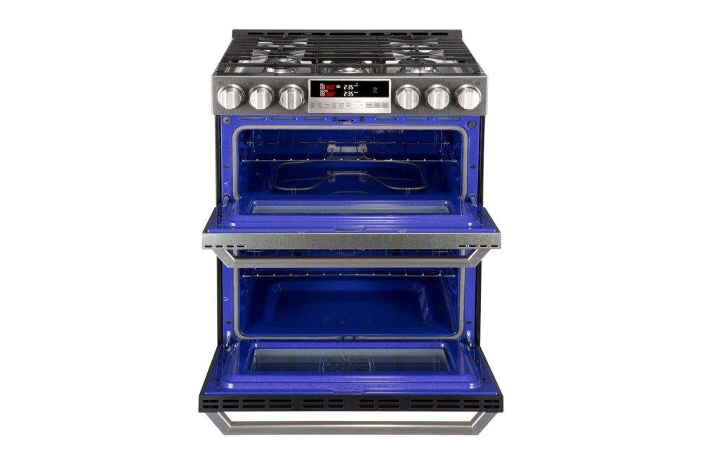 Lg LUTG4519SN Lg Signature 6.9 Cu.Ft. Smart Wi-Fi Enabled Gas Double Oven Slide-In Range With Probake Convection®