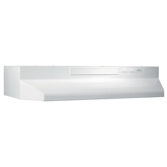 Broan F402411 Broan® 24-Inch Convertible Under-Cabinet Range Hood, 230 Max Blower Cfm, White-On-White
