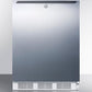 Summit CT66LBISSHHADA Built-In Undercounter Ada Compliant Refrigerator-Freezer For General Purpose Use, W/Dual Evaporator Cooling, Lock, Ss Door, Horizontal Handle, White Cabinet