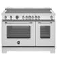 Bertazzoni MAS486IGFEPXT 48 Inch Induction Range, 6 Heating Zones And Cast Iron Griddle, Electric Self-Clean Oven Stainless Steel