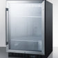 Summit SCR610BL Built-In Undercounter Commercial Beverage Center W/Ss Interior, Lock, And Digital Thermostat