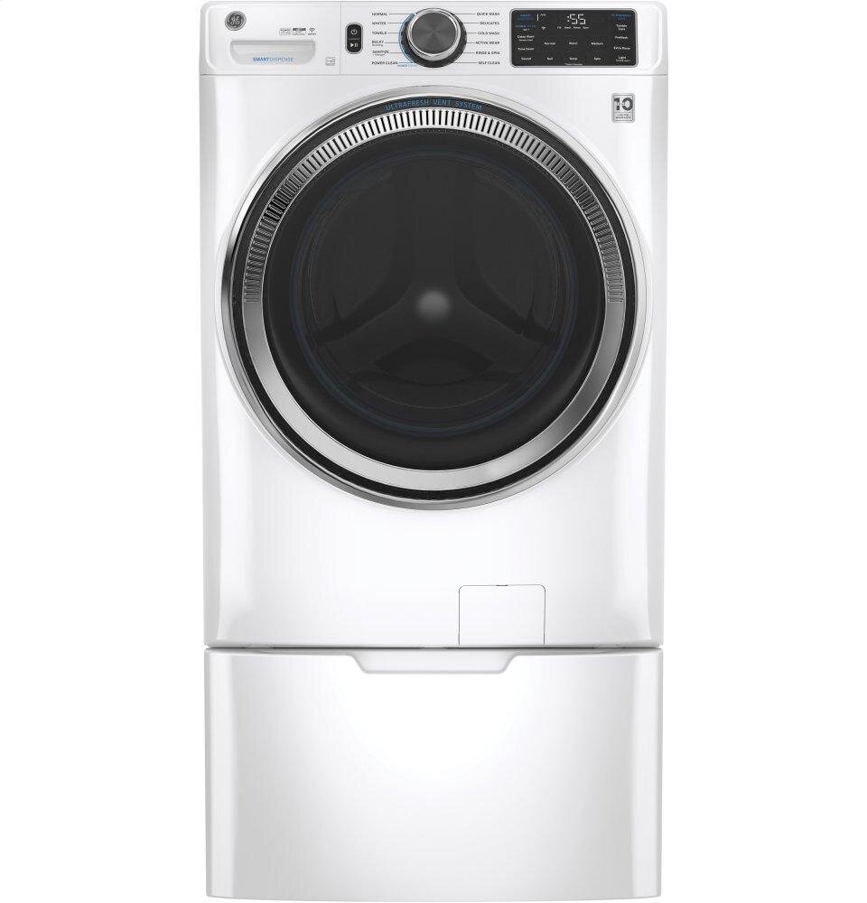 Ge Appliances GFW650SSNWW Ge® 4.8 Cu. Ft. Capacity Smart Front Load Energy Star® Steam Washer With Smartdispense&#8482; Ultrafresh Vent System With Odorblock&#8482; And Sanitize + Allergen