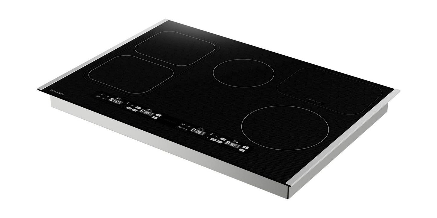 Sharp SCH3043GB Sharp 30 In. Induction Cooktop With Side Accessories