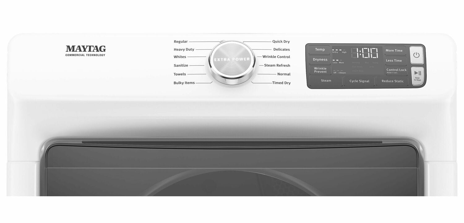 Maytag MGD6630HW Front Load Gas Dryer With Extra Power And Quick Dry Cycle - 7.3 Cu. Ft. White