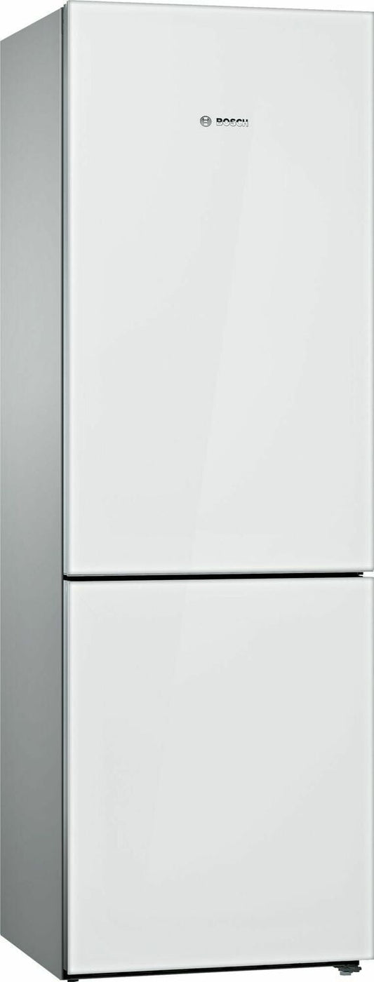 Bosch B10CB81NVW 800 Series Free-Standing Fridge-Freezer With Freezer At Bottom, Glass Door 23.5'' White B10Cb81Nvw