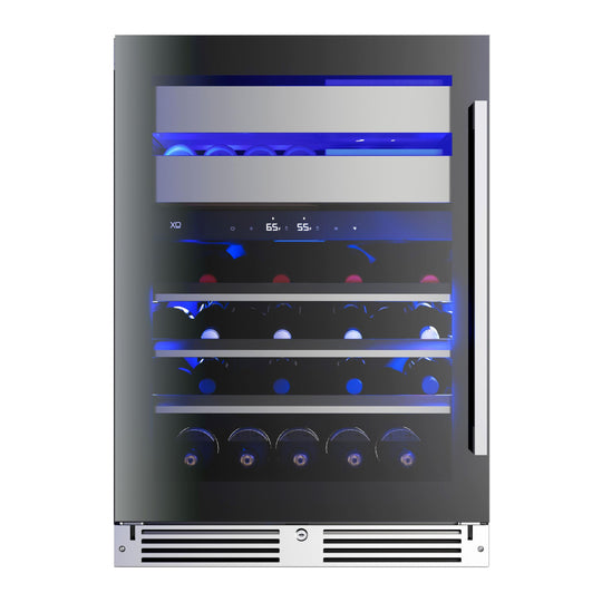 Xo Appliance XOU24WWGBL Wine And Weed 24" Black Glass Lh