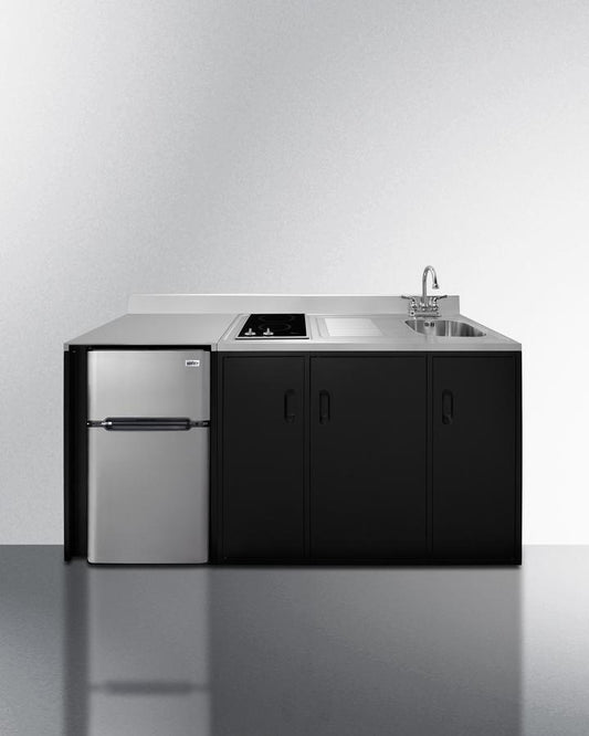 Summit CK72ADASINKR 72" Wide All-In-One Kitchenette, Ada Counter Height