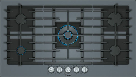 Bosch NGMP677UC Benchmark® Gas Cooktop 36'' Hard Glass, Dark Silver Ngmp677Uc