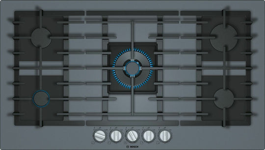 Bosch NGMP677UC Benchmark® Gas Cooktop 36'' Hard Glass, Dark Silver Ngmp677Uc