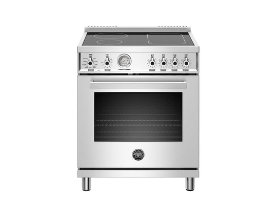 Bertazzoni PROF304INMXE 30 Inch Induction Range, 4 Heating Zones, Electric Oven Stainless Steel
