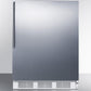 Summit AL650BISSHV Built-In Undercounter Ada Compliant Refrigerator-Freezer For General Purpose Use, W/Dual Evaporator Cooling, Ss Door, Thin Handle, White Cabinet