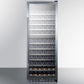 Summit SWC1380D 122 Bottle Dual Zone Wine Cellar With Seamless Stainless Steel Trimmed Glass Door, Lock, And Digital Controls