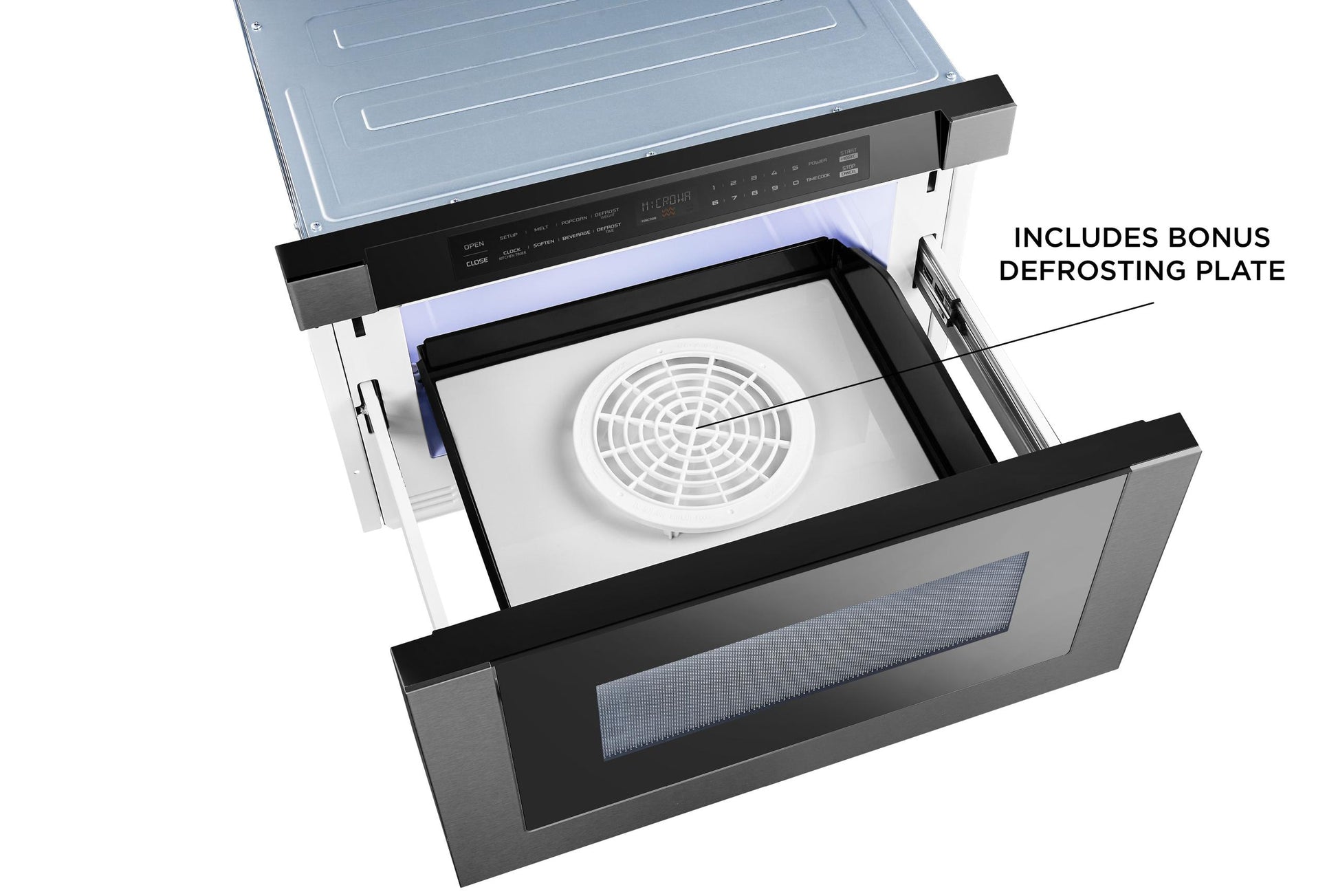 Xo Appliance XOMWD24BS 24" Built-In Microwave Drawer - Black Glass & Black Stainless