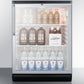 Summit SCR600BGLTB Commercially Listed 5.5 Cu.Ft. Counter Height Beverage Center In A 24