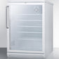 Summit SCR600GLBITB Commercially Listed 5.5 Cu.Ft. Built-In Undercounter Beverage Center In A 24