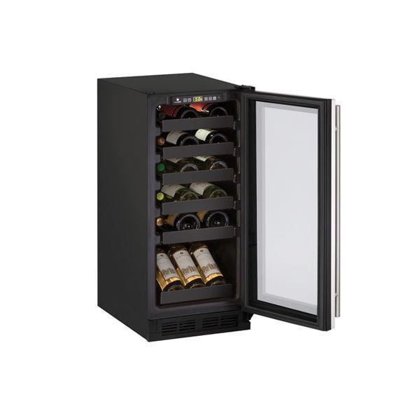 U-Line U1215WCS00B 1215Wc 15" Wine Refrigerator With Stainless Frame Finish (115 V/60 Hz Volts /60 Hz Hz)