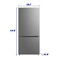 Element Appliance ERBM19CBS Element 18.7 Cu. Ft. Bottom Freezer Refrigerator - Stainless Steel