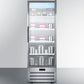 Summit ACR1415RH 14 Cu.Ft. Pharmaceutical All-Refrigerator With A Glass Door, Lock, Digital Thermostat, And A Stainless Steel Interior And Exterior Cabinet