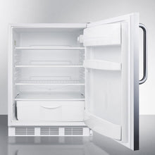 Summit FF6L7CSS Commercially Listed Built-In Undercounter All-Refrigerator For General Purpose Use, Auto Defrost W/Complete Stainless Steel Wrapped Exterior And Front Lock