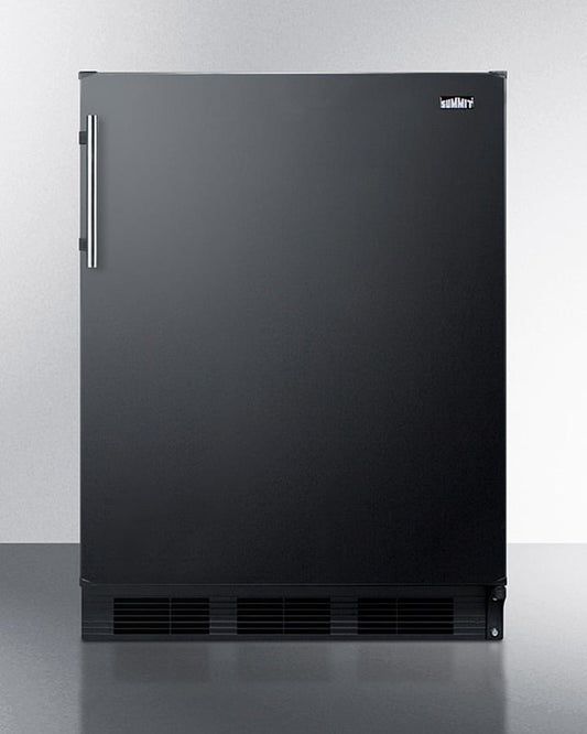 Summit CT663BKBI Built-In Undercounter Refrigerator-Freezer For Residential Use, Cycle Defrost With A Deluxe Interior And Black Exterior Finish