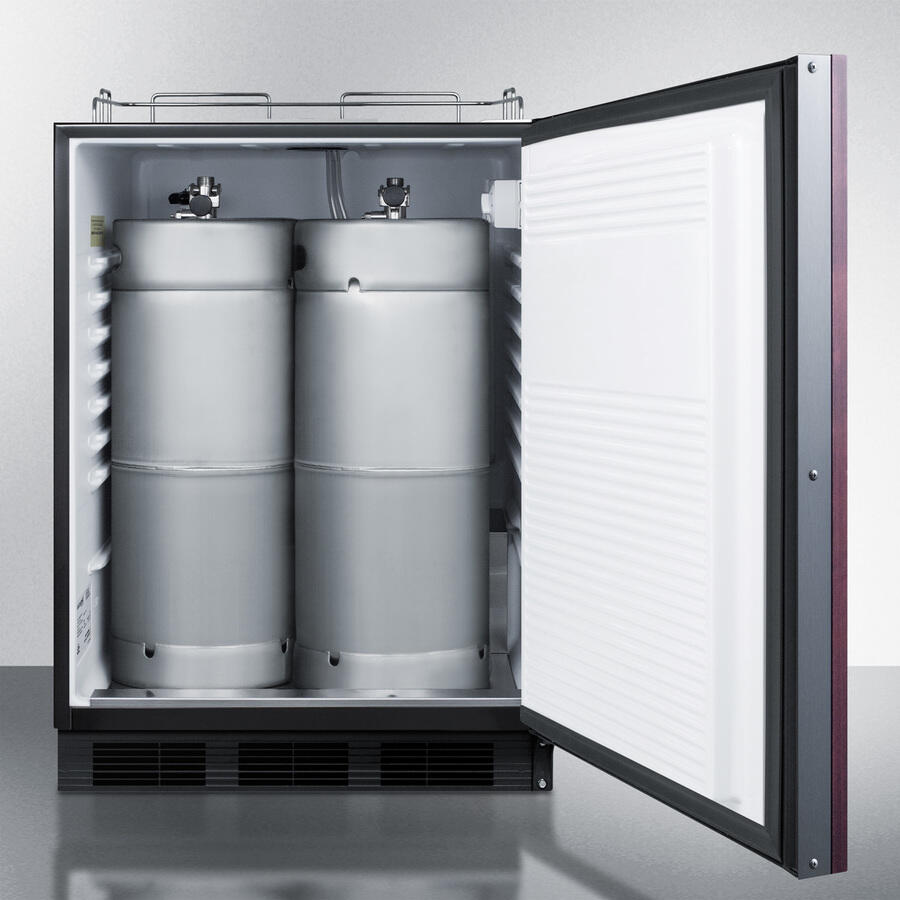 Summit SBC58BBINKIFADA Built-In Undercounter Ada Height Commercially Listed Beer Dispenser With Panel-Ready Door And Black Cabinet; No Tapping Equipment Included