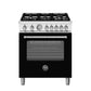 Bertazzoni MAS305DFMNEV 30 Inch Dual Fuel, 5 Burners, Electric Oven Nero Matt