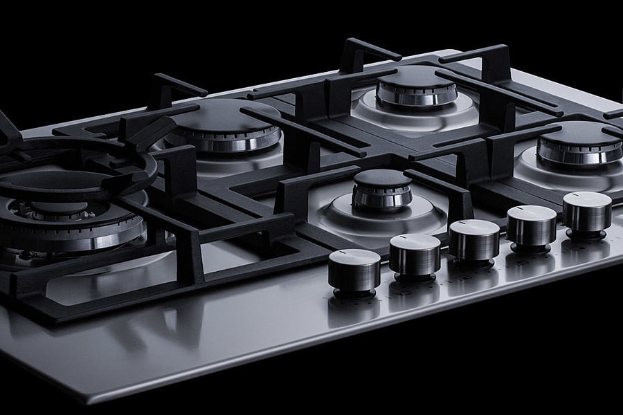 Summit GCJ5SS 30" Wide 5-Burner Gas Cooktop In Stainless Steel