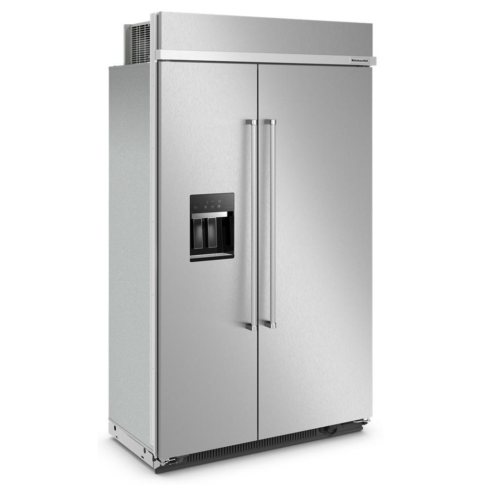 Kitchenaid KBSD708MSS 29.4 Cu. Ft. 48" Built-In Side-By-Side Refrigerator With Ice And Water Dispenser