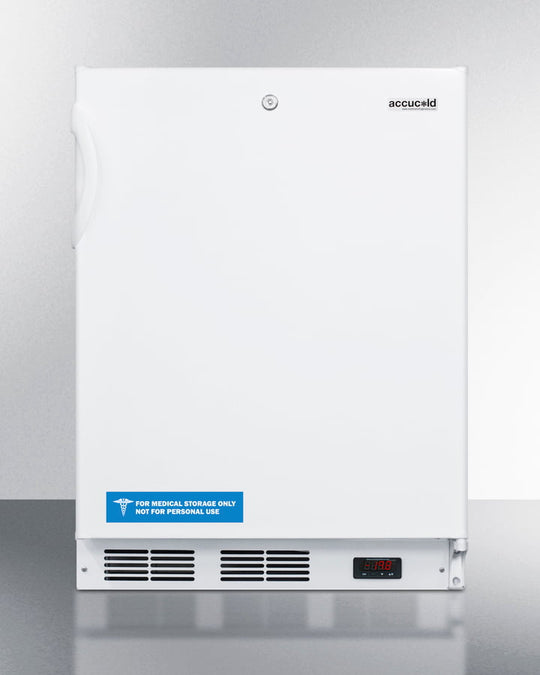 Summit VT65MLBIADA Ada Compliant Built-In Undercounter Medical All-Freezer Capable Of -25 C Operation, White With Front Lock